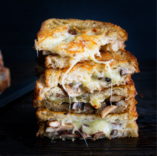 Garlic Bread with Cheese and Mushroom